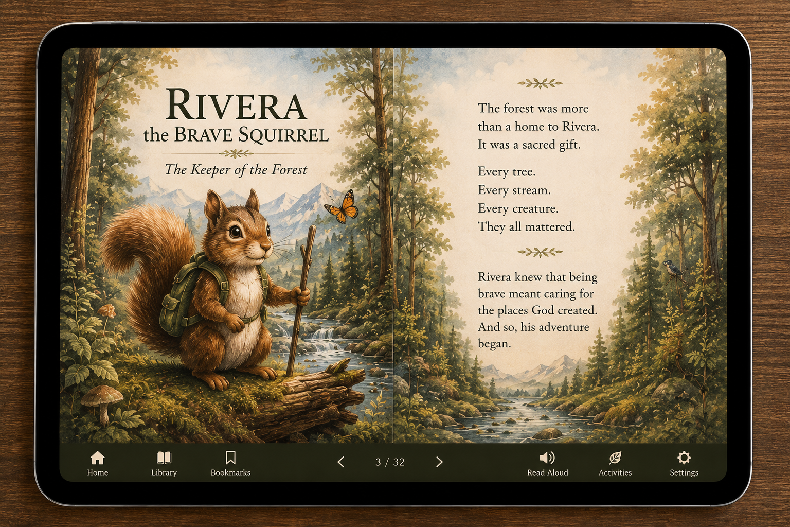 Rivera the Brave Squirrel read-along preview